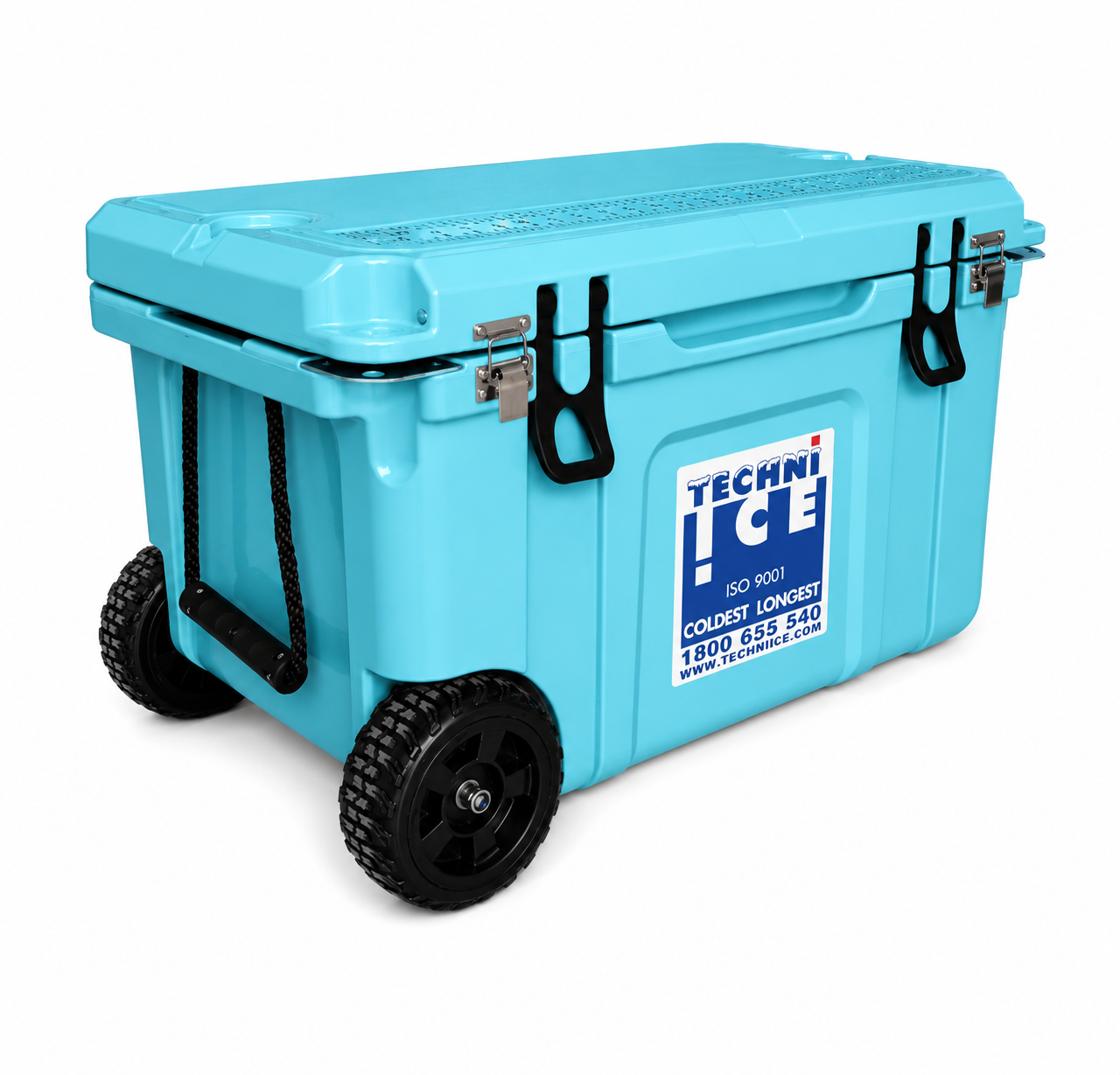 Techni Ice Signature Hardcore Icebox 75L Light Blue Wheels *FREE 12 REUSABLE DRY ICE PACKS VALUES $66 * PRE-ORDER NOW FOR SEPTEMBER DISPATCH
