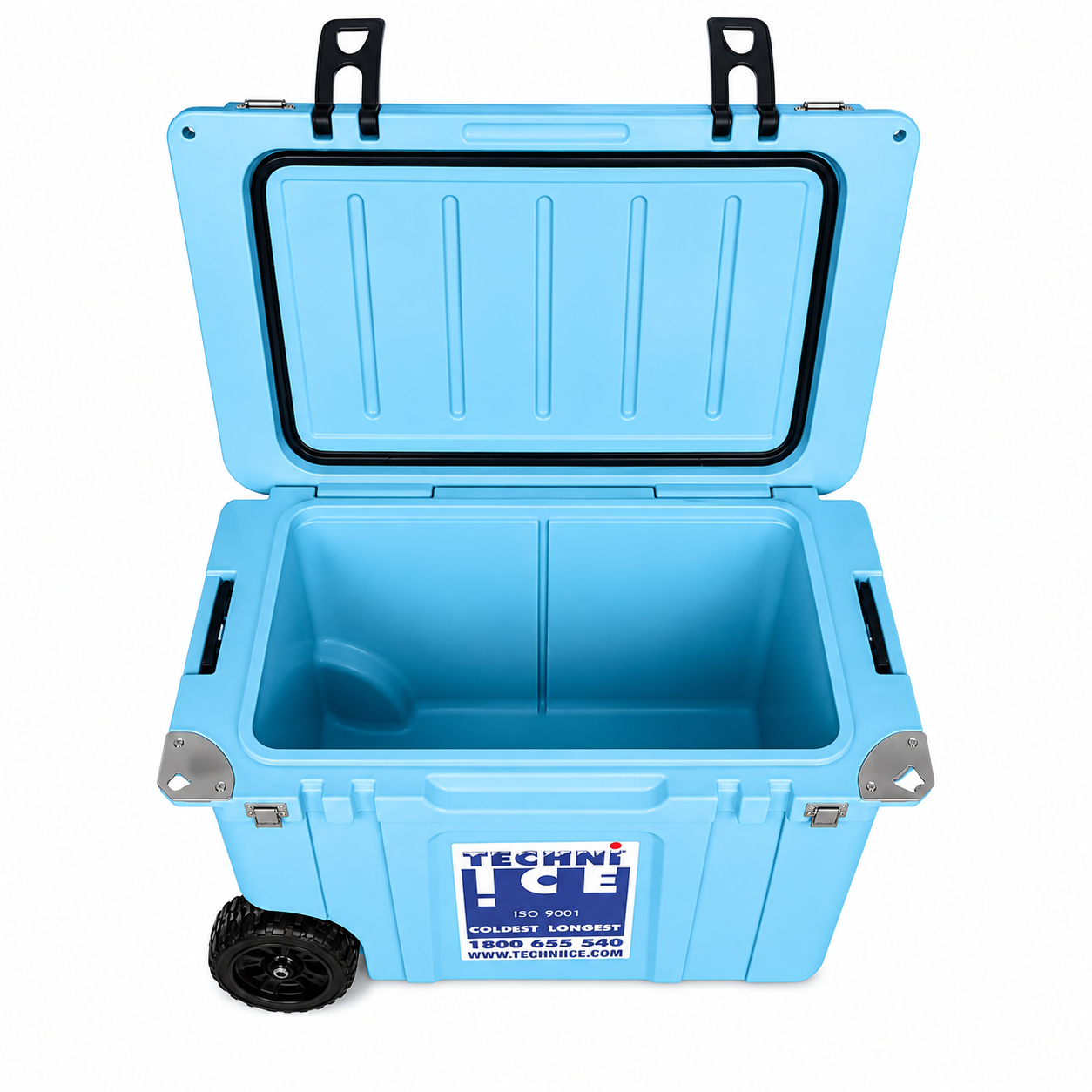 Techni Ice Signature Hardcore Icebox 75L Light Blue Wheels *FREE 12 REUSABLE DRY ICE PACKS VALUES $66 * PRE-ORDER NOW FOR SEPTEMBER DISPATCH