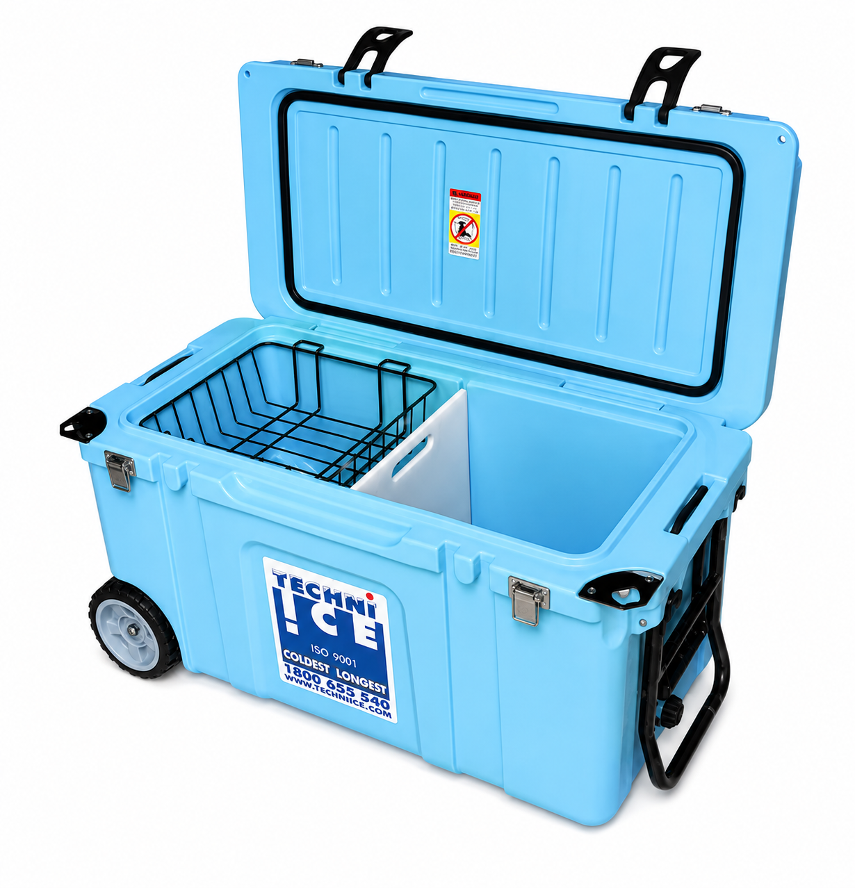 Techni Ice Signature Hardcore Icebox 75L Light Blue Wheels *FREE 12 REUSABLE DRY ICE PACKS VALUES $66 * PRE-ORDER NOW FOR SEPTEMBER DISPATCH