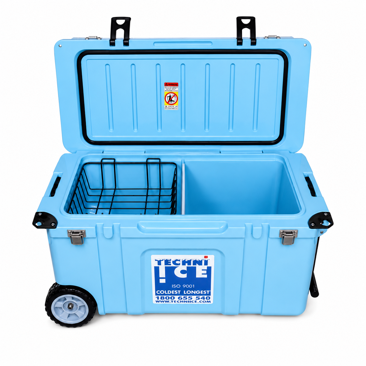 Techni Ice Signature Hardcore Icebox 75L Light Blue Wheels *FREE 12 REUSABLE DRY ICE PACKS VALUES $66 * PRE-ORDER NOW FOR SEPTEMBER DISPATCH