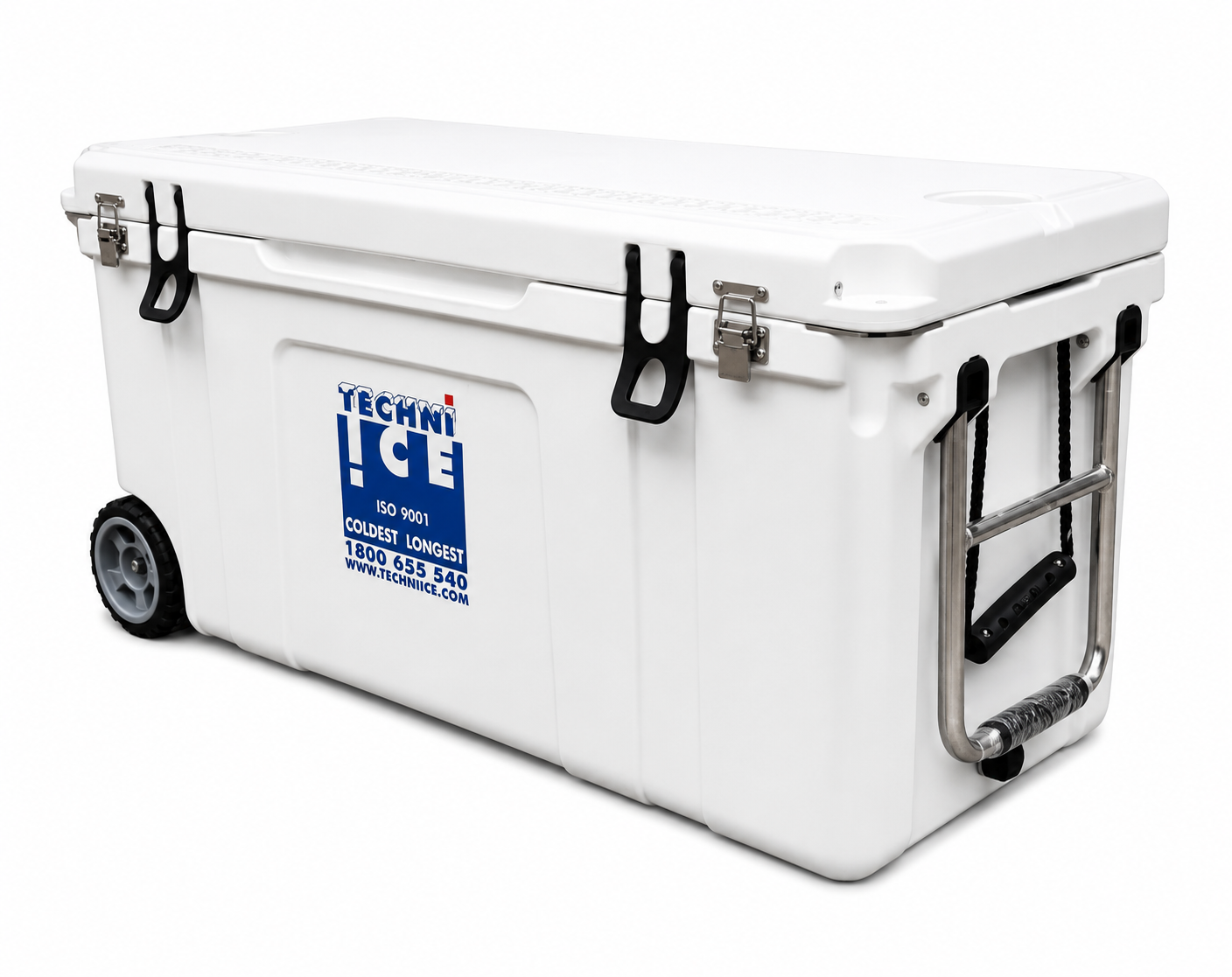 Techni Ice Signature Hardcore Ice box 120L White Wheels *FREE 12 REUSABLE DRY ICE PACKS VALUES $66* PRE-ORDER NOW FOR SEPTEMBER DISPATCH