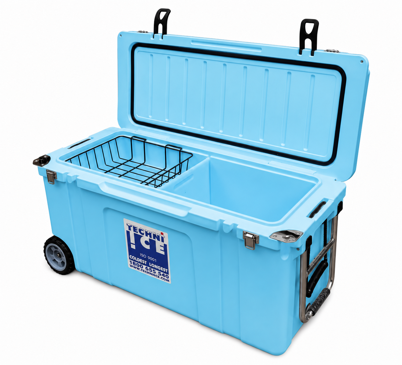 Techni Ice Signature Hardcore Premium Ice Box 55L Light Blue with Wheels * PRE-ORDER NOW FOR SEPTEMBER DISPATCH
