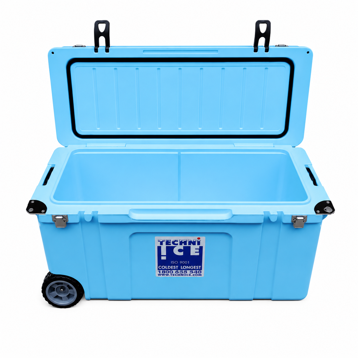 Techni Ice Signature Hardcore Ice box 120L Light Blue Wheels *FREE 12 REUSABLE DRY ICE PACKS VALUES $66* PRE-ORDER NOW FOR SEPTEMBER DISPATCH