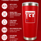 Techni Ice 600ml (20 oz.)Worksite Tumbler Lava Red + 3 Free Techni Ice Reusable Dry Ice Packs