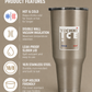 Techni Ice 900ml (30 oz.) Travel Tumbler Stainless Steel+3 Free Techni Ice Reusable Dry Ice Packs