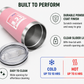 Techni Ice 600ml (20 oz.)Worksite Tumbler Desert Rose + 3 Free Techni Ice Reusable Dry Ice Packs