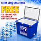 Techniice Classic Ice box 80L White Blue *FREE 12 REUSABLE DRY ICE PACKS VALUES $66 * PRE-ORDER NOW FOR SEPTEMBER DISPATCH