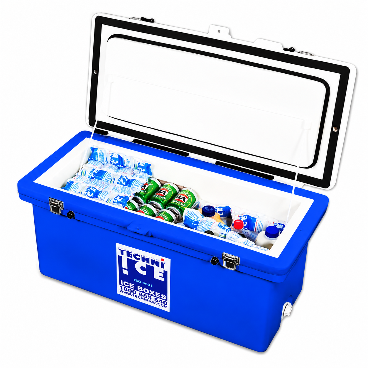 Techniice Classic Ice box 70L White Blue Long *FREE 12 REUSABLE DRY ICE PACKS VALUES $66* PRE-ORDER NOW FOR SEPTEMBER DISPATCH