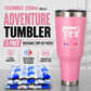 Techni Ice 1200ml (40 oz.) Adventure Tumbler Desert Rose+3 Free Techni Ice Reusable Dry Ice Packs