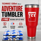 Techni Ice 1200ml (40 oz.) Adventure Tumbler Lava Red+3 Free Techni Ice Reusable Dry Ice Packs