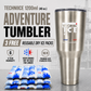 Techni Ice 1200ml (40 oz.) Adventure Tumbler Stainless Steel+3 Free Techni Ice Reusable Dry Ice Packs