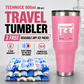 Techni Ice 900ml (30 oz.) Travel Tumbler Desert Rose+3 Free Techni Ice Reusable Dry Ice Packs