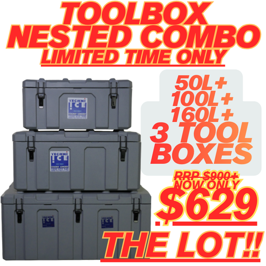 Techniice Toolbox Nested Combo (SB50, SB100, and SB160 - Unbeatable Deal/Save your $$)