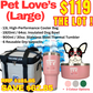 13L High Performance Cooler Bag + 1920ml / 64oz. Insulated Dog Bowl +900ml / 30oz. Stainless Steel Thermal Tumbler + 6 Reusable Dry Ice Packs Combo