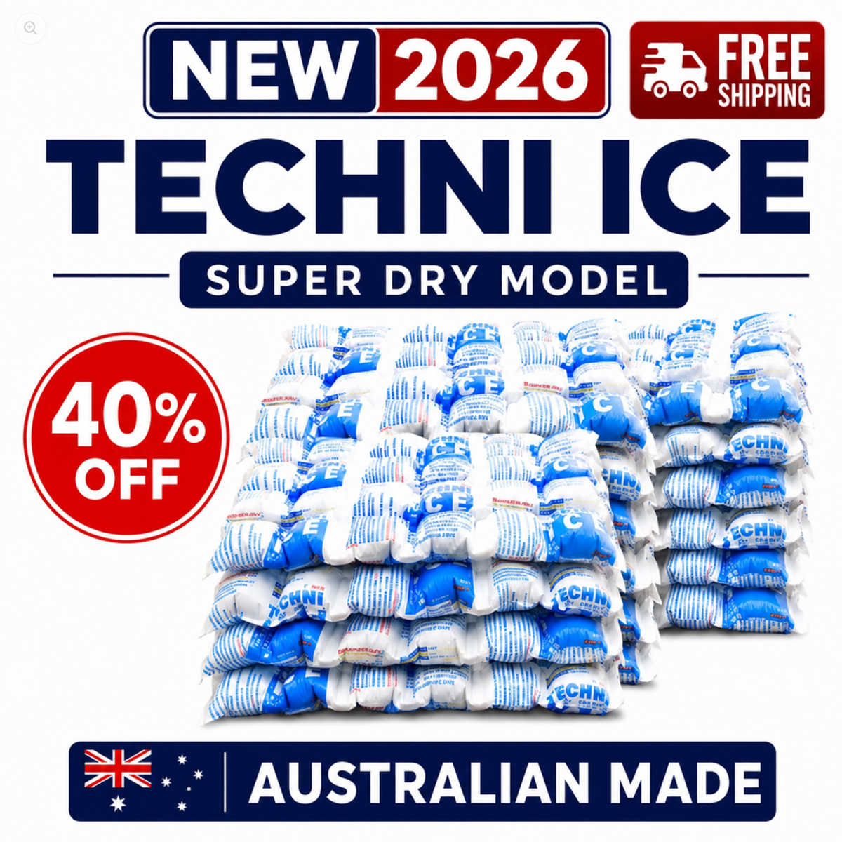 50 Techni Ice Heavy Duty Reusable Dry Ice packs *40% OFF SALE ON NOW