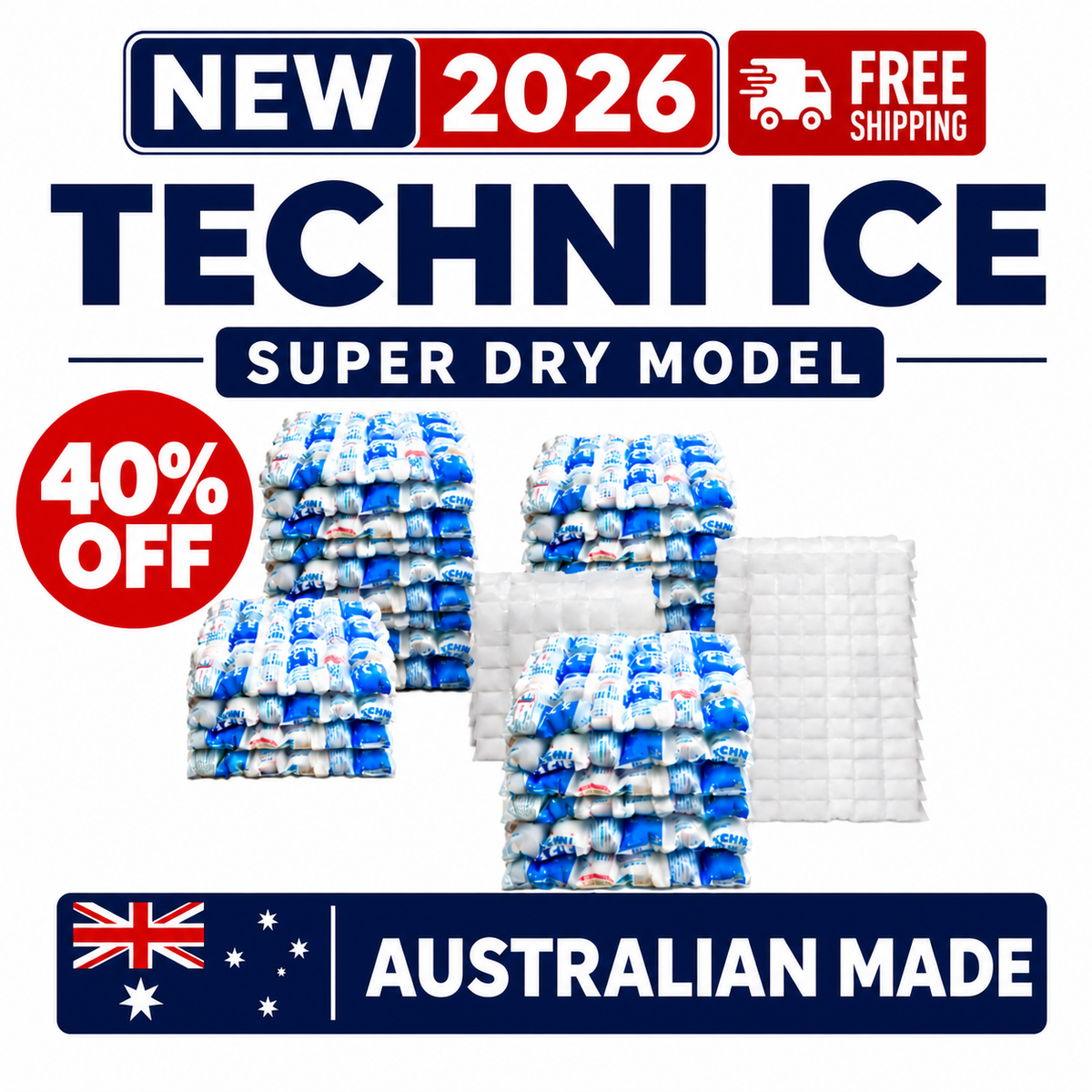 200 Techni Ice STD 2 PLY Disposable/ Minimum Reuse Dry Ice packs