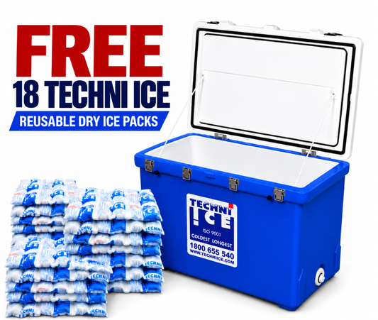 Classic Ice box 200L White Blue *FREE 18 REUSABLE DRY ICE PACKS VALUES $103* PRE-ORDER NOW FOR SEPTEMBER DISPATCH