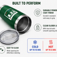 Techni Ice 600ml (20 oz.)Worksite Tumbler Outback Green + 3 Free Techni Ice Reusable Dry Ice Packs