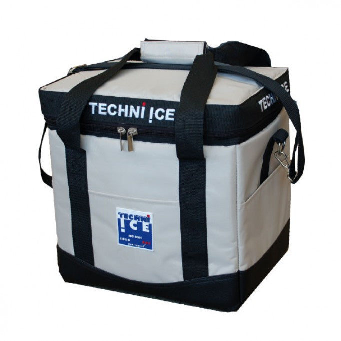45L Classic Hardcore Icebox (White)  + Basket & Divider + 13L Techni Ice High Performance Cooler Bag Grey + 12 Reusable Dry Ice Packs Combo