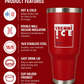 Techni Ice 1200ml (40 oz.) Adventure Tumbler Lava Red+3 Free Techni Ice Reusable Dry Ice Packs