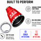 Techni Ice 1200ml (40 oz.) Adventure Tumbler Lava Red+3 Free Techni Ice Reusable Dry Ice Packs
