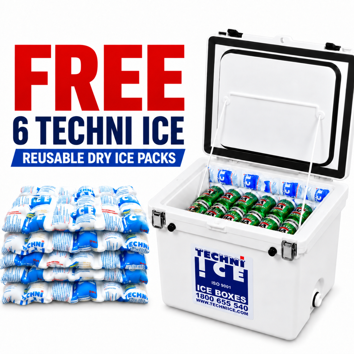 Classic Ice box 60L White *FREE 6 REUSABLE DRY ICE PACKS VALUES $66 * PRE-ORDER NOW FOR OCTOBER DISPATCH