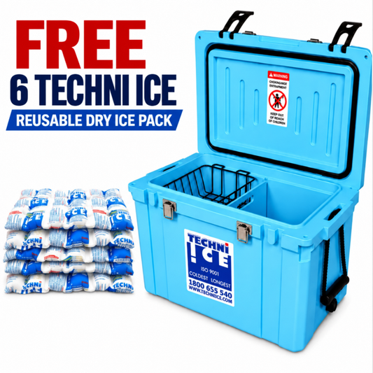 Classic Hardcore Ice Box 45L light blue *FREE 6 REUSABLE DRY ICE PACKS VALUES $37* PRE-ORDER NOW FOR OCTOBER DISPATCH