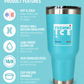 Techniice 900ml (30 oz.) Travel Tumbler Ocean Aqua+3 Free Techni Ice Reusable Dry Ice Packs
