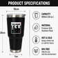 Techni Ice 900ml (30 oz.) Travel Tumbler Coal Black+3 Free Techni Ice Reusable Dry Ice Packs