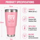Techni Ice 900ml (30 oz.) Travel Tumbler Desert Rose+3 Free Techni Ice Reusable Dry Ice Packs