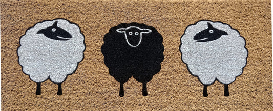 Three Sheep Wide PVC Coir Doormat