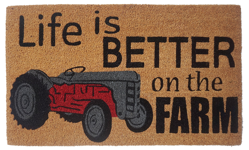 Life is Better on the Farm PVC Coir Doormat