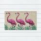 Flamingos PVC Coir Doormat