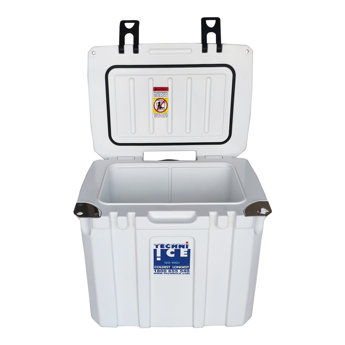 Techni Ice Signature Hybrid Premium Ice Box 35L White with Wheels & Telescopic Travel Handle *PREORDER FOR JULY DISPATCH *FREE 6 REUSABLE DRY ICE PACKS VALUES $32.95
