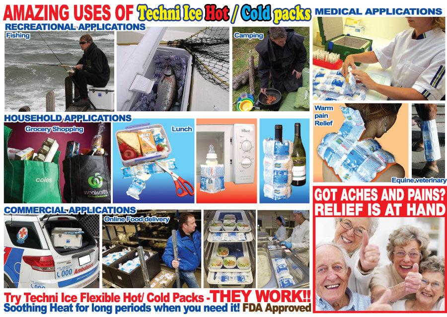 100 Techni Ice STD 2 PLY Disposable/ Minimum Reuse Dry Ice packs