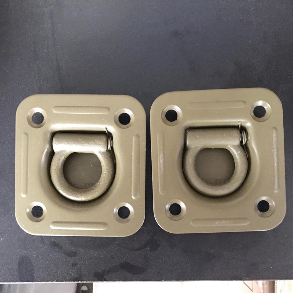 A Pair of (Ex US Army) Heavy duty Recessed Tie down points
