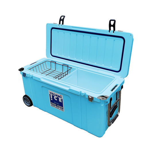 Techniice Portable Live Bait Box 18L White Blue & Fishing Rod Holders &  Aircompressor